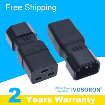 Copper Standard IEC320 C14 to C19 UPS PDU APC Server power plugs adapter,Plugs converter socket,Drop shipping